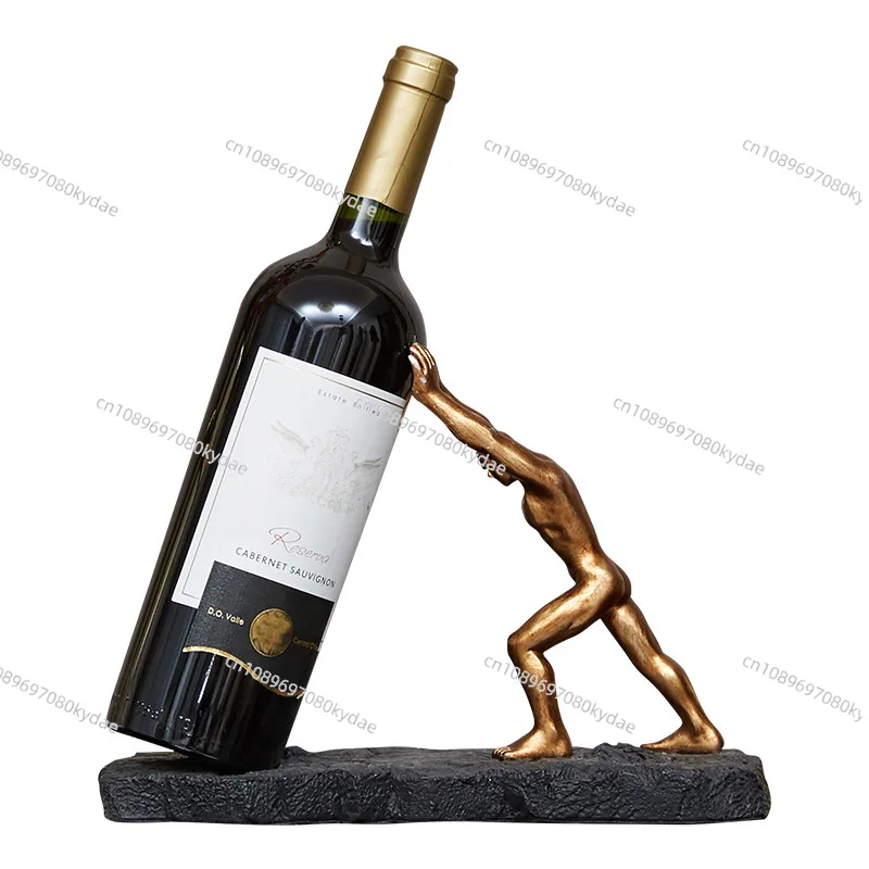 

European light luxury creative character red wine rack resin ornament wine cabinet study home decoration red wine rack