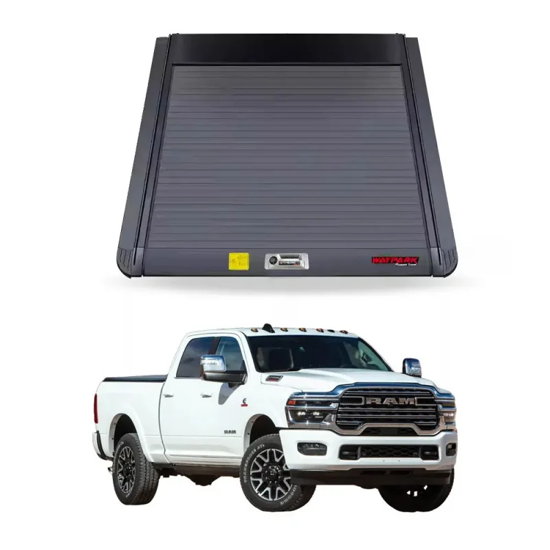 

Утолщенный сверхмощный ручной выдвижной чехол из алюминиевого сплава длиной 6,4 фута, водонепроницаемый чехол без сверления для грузовика Ram 2500