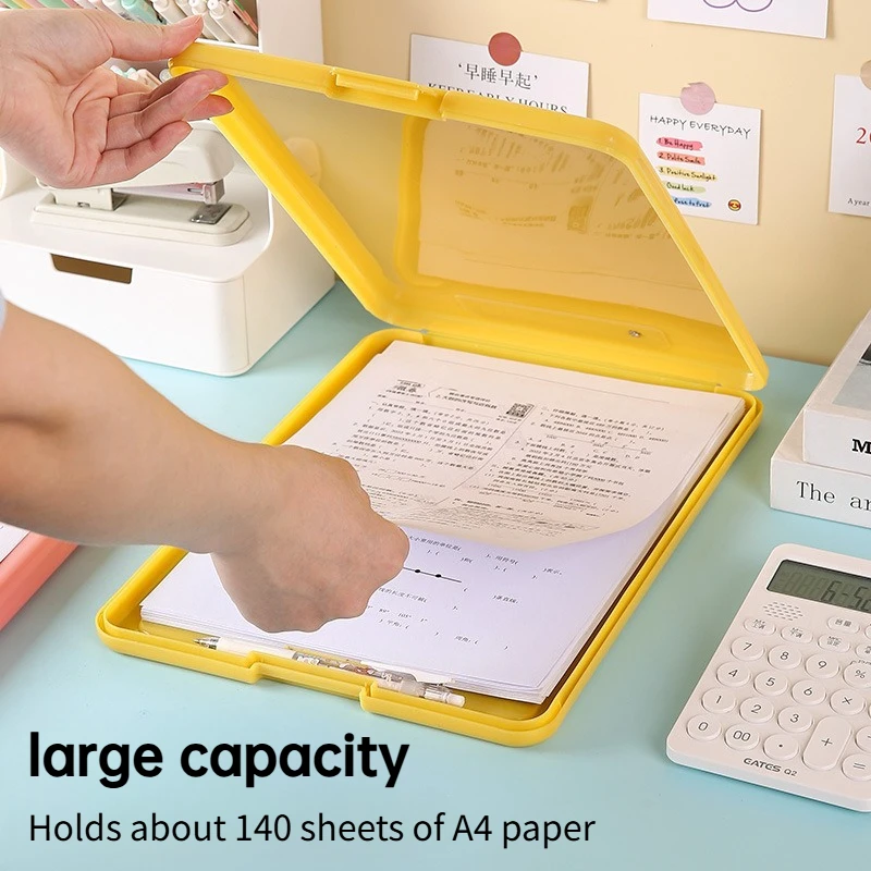 A4 مجلد ملفات متعدد الوظائف سطح المكتب أوراق الاختبار المنظم مكتب وثيقة مجلس مجلد صندوق تخزين لوح كتابة ، مكتب
