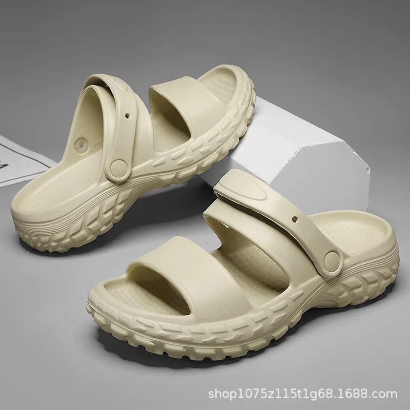 ​ Sandalias sin cordones para hombre y mujer, diseño transpirable con punta abierta, suela antideslizante, zapatos cómodos de verano y calzado informal ligero