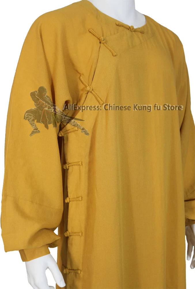 Cotton Wing Chun Robe Zen Meditation Kung fu Uniform Tai Chi Buddhist Monk Taoist Suit Custom Tailor