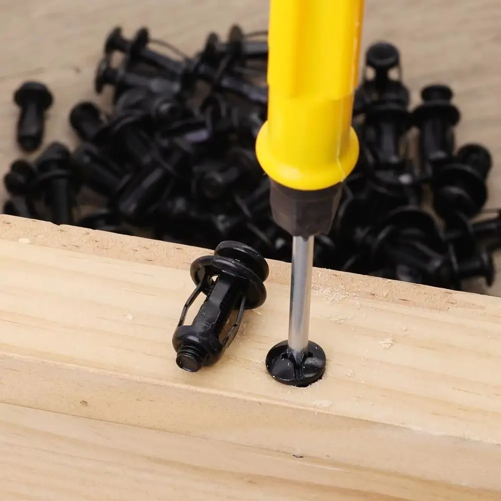 20PCS Metal Material Rivet Nut Kit Petal Shape Clamp Lock Design Rivet Screw Bolt Self-Locking Nuts Threaded Insert