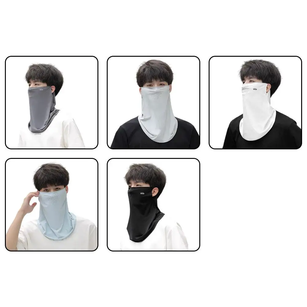 Ce Silk Sunscreen Mask For Men And Women Full Face Anti-ultraviolet Face Gini Neck Mask Veil Driving Face Mask