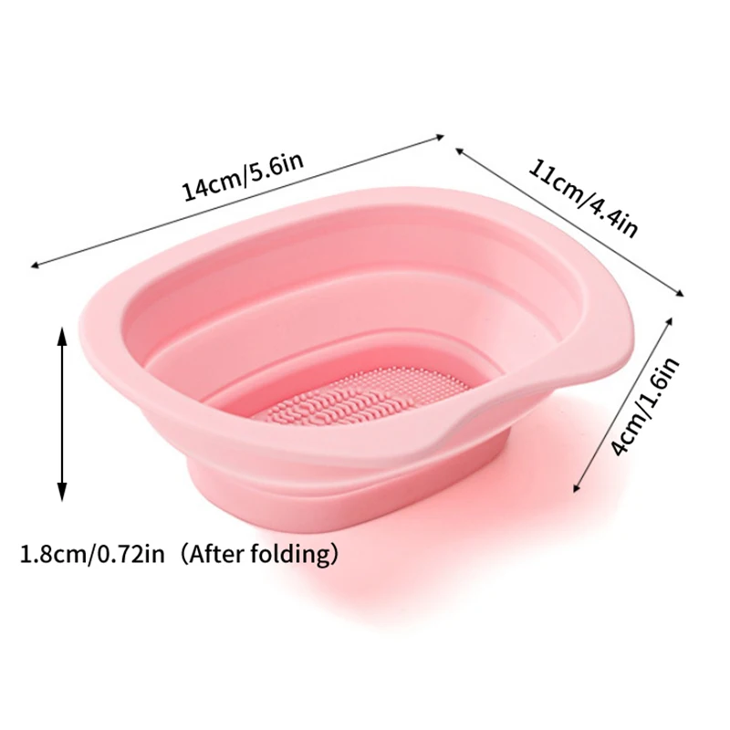 접이식 메이크업 브러쉬 청소 그릇 메이크업 브러쉬 파우더 퍼프 청소 액체 메이크업 브러쉬, 메이크업 스폰지 건조 네트