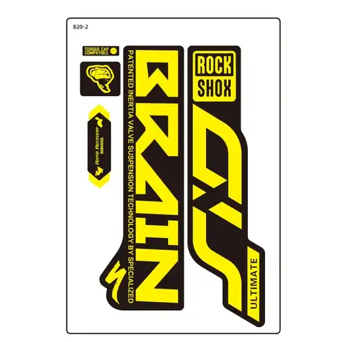 1Set 2020 RockShox SID Brain Smart Fork Decals, Waterproof MTB Vinyl Stickers for Specialized Epic Mountain Bike