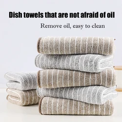 Bamboo Charcoal Dishwashing Towel, Fine Fiber Dishwashing Cloth, Kitchen Rag, Oil-Free, Thickened, Water Absorbent, Hand Cleanin