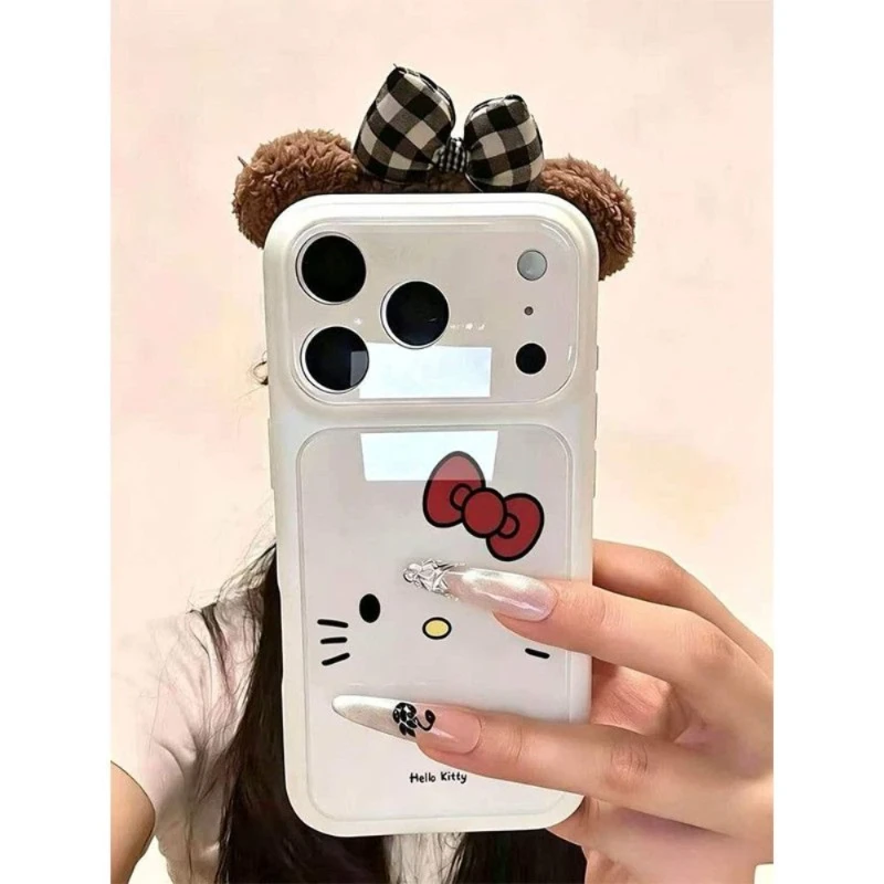 Anime Acrylic Shockproof Phone Case Iphone 17 16 15 14 Pro Max Lens Protective Cover Cute Cartoon Cat Protective Cover Gift view 2