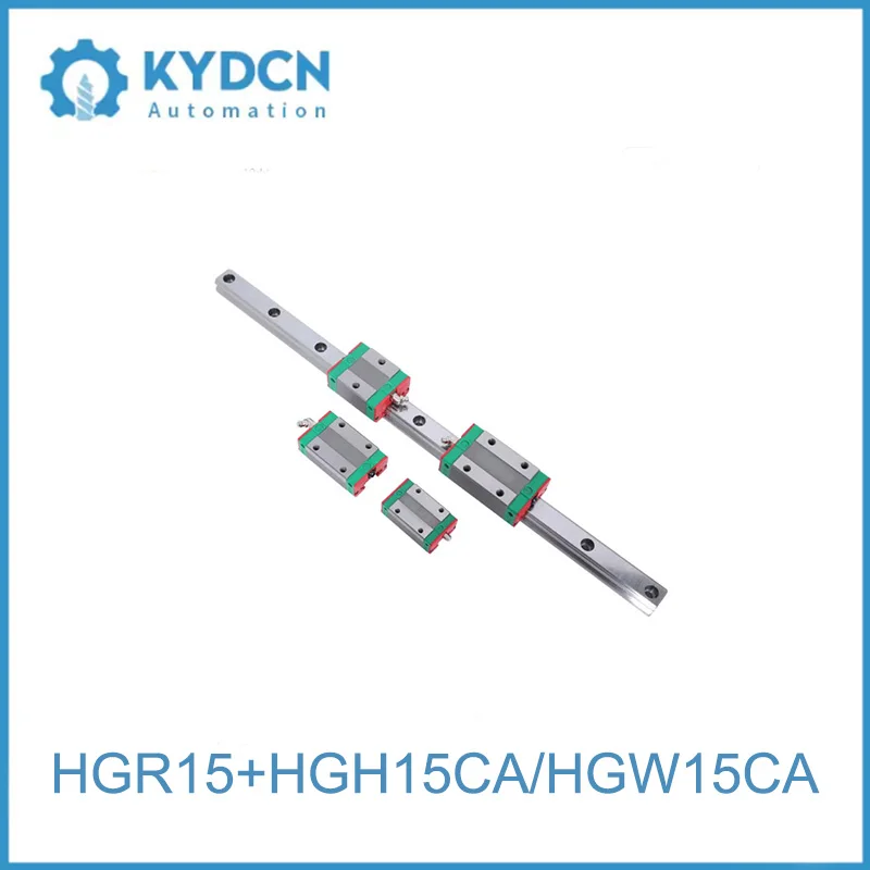 HGR15 Linear Guide Rail + HGH15CA/HGW15CA Block 100-2000mm CNC Router Parts High Precision Linear Guideway 15mm