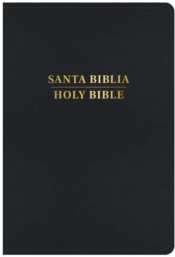 Bilingüe Biblia RVR 1960/KJV Letra Grande Imitación Piel Negra - Edición 2024