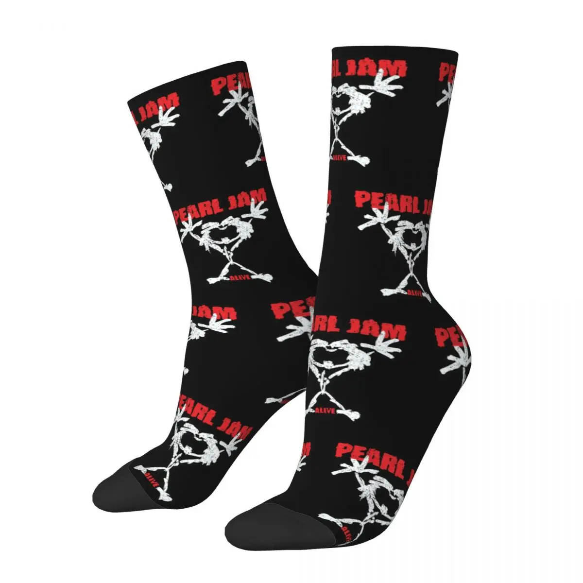 

Retro Alive Pearls Jams Basketball Socks Polyester Long Socks for Unisex