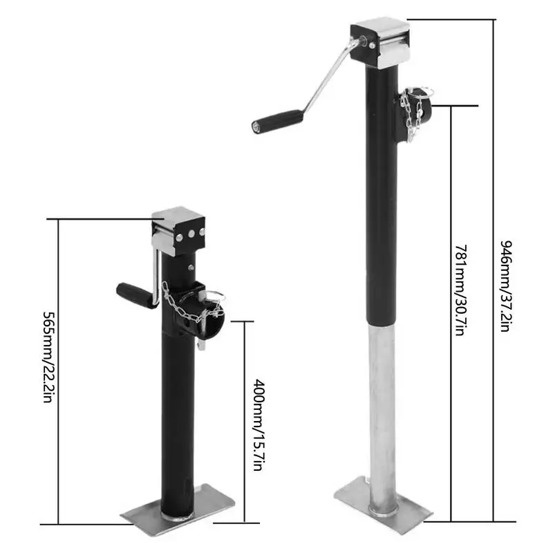 10 Inch Car Lift Hydraulic Jack RV Trailer Jack 2000/5000Lbs Capacity Square Pipe Swivel Hydraulic Lift Travel Camp Lifting Jack