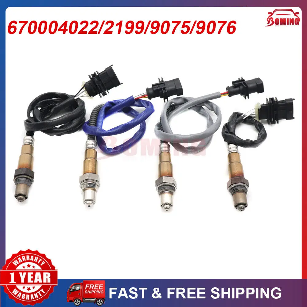 670004022 670002199 670009075 670009076 4PCS Oxygen Lambda Sensor For Maserati Quattroporte Ghibli 2014-2020 3.0L 3.8L