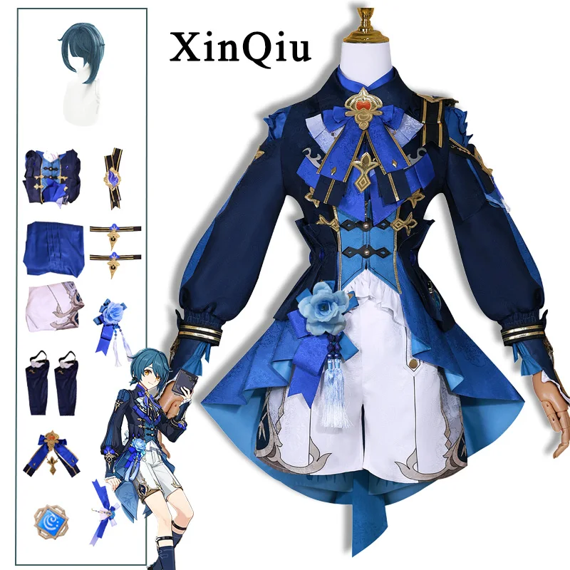 

Xingqiu Cosplay GenshinImpact Lantern Rite Costume Bamboo Rain New Outfit Cosplay Halloween Party Uniform Anime Role Play