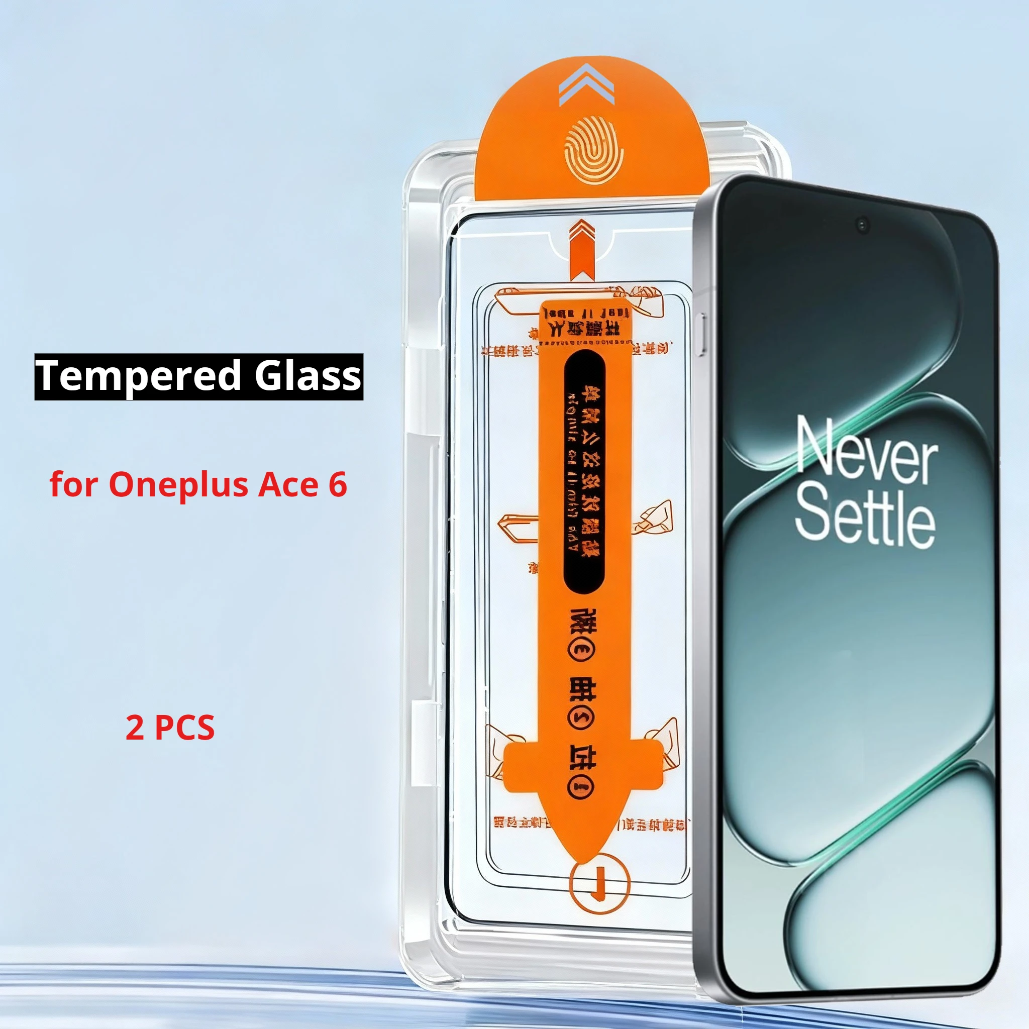 2 Stück 9H-Displayschutzfolie aus gehärtetem Glas für OnePlus Ace 6, ACE6, Schutzglas für OnePlus 1+ ACE 6, inklusive Montage-Werkzeugset.