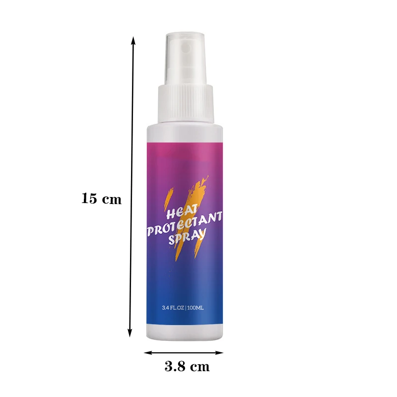 Spray protetor de calor para cuidados com os cabelos, Anti-frizz, Spray de proteção térmica para cabelo encaracolado Perm, secagem rápida, 1pc