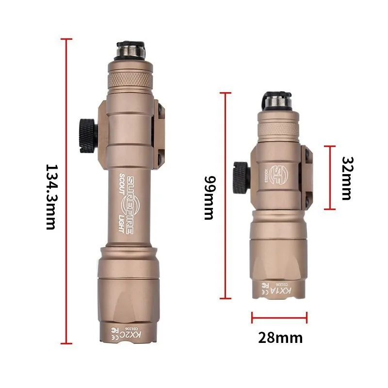 WADSN SF Surefir M600 M300 M600C M300A Airsoft Powerful Flashlight Tactical Lantern Torch ​AR15 Scout Rifle Gun Weapon LED Light