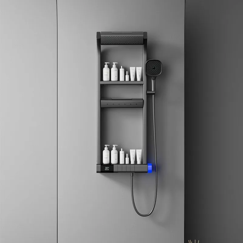 ホテル人気商品 浴室壁掛けサーモスタット式滝シャワーコラムセット シャワーパネル