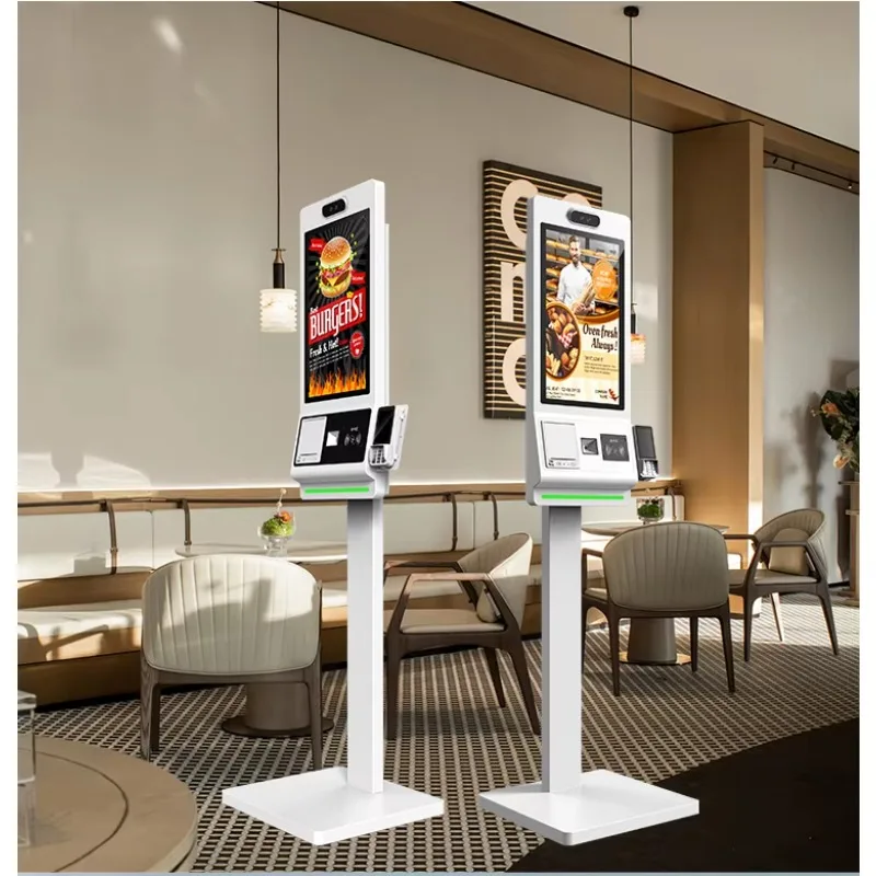 VETO 18.5 21.5 24 27 32 Inch Touchscreen Payment Terminal Kiosk QR Code Scanner 80mm Printer For Retail High Visibility Kiosk