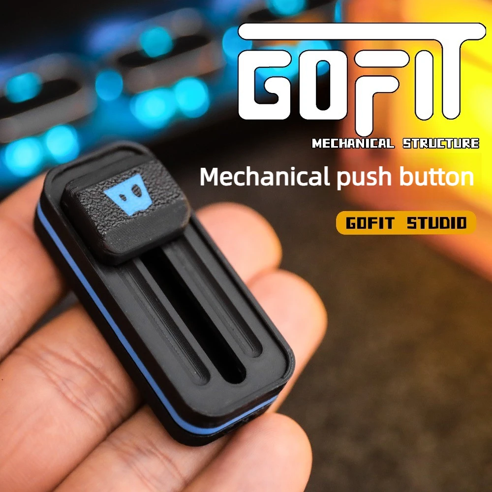 GOFIT EDC Mechanical Push-Twist 3D Printed Direct Push Finger Fidget Toy for Stress Relief