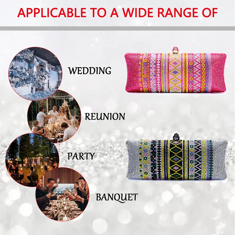 New Mini Rhinestone Banquet purse Luxury Diamond Evening Bag Stone Clutch Wedding Bridal Party Crystal Evening Bag