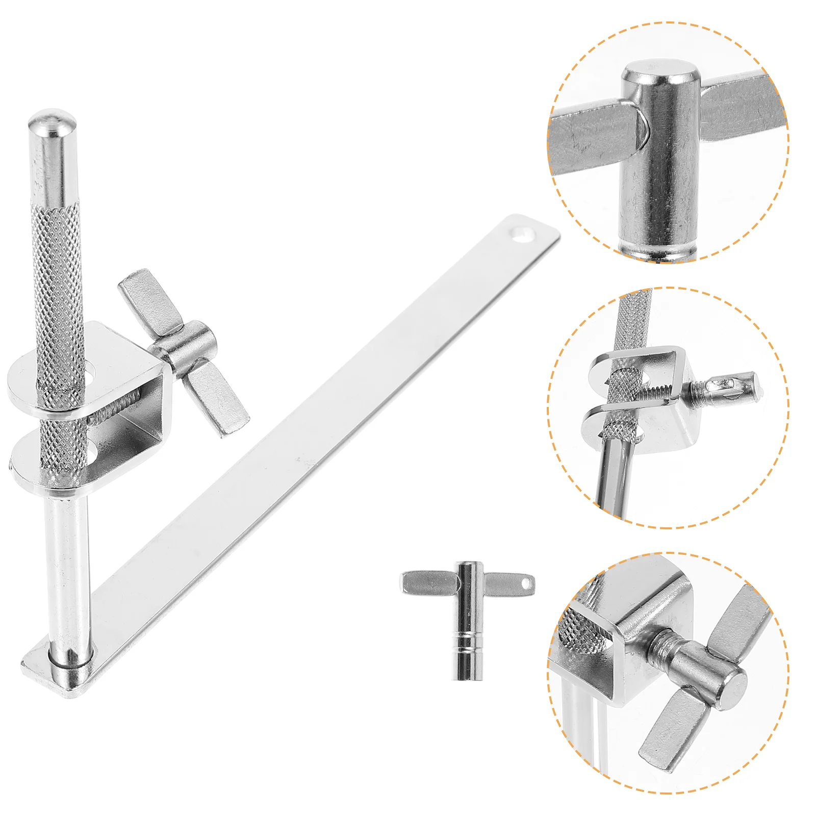 

Dog Bell Snare Drum Extension Stand Cow Mounting Clamps for Metal Cowbell Bracket