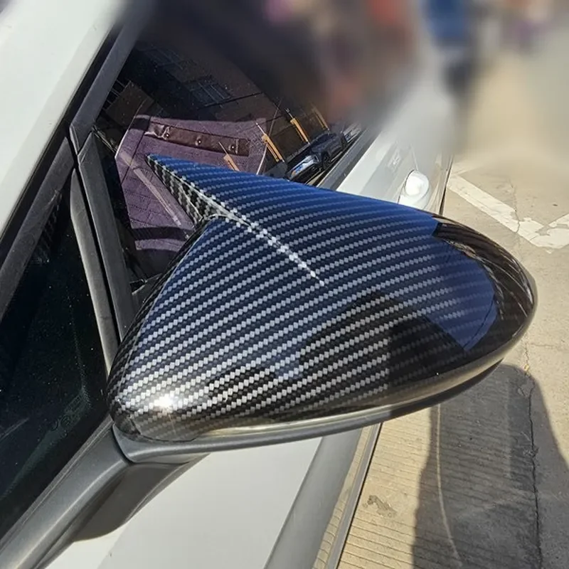 For VW Golf 7 MK7 Carbon Fiber Rearview Mirror Cover Devil Ear Shell Trim Accessories 2013-2020 Car Styling Modification