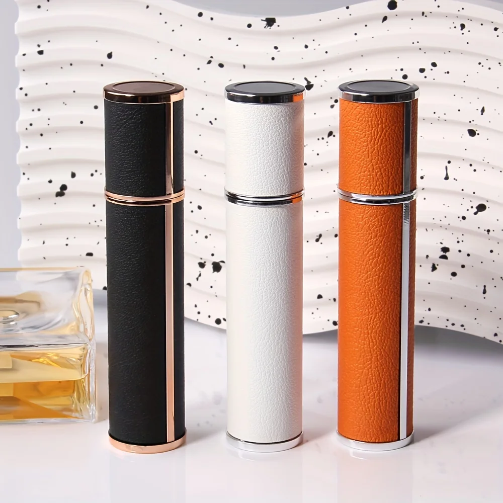 5 Stück 12ML Nachfüllbare Leder-Parfümflaschen, Tragbare Reise-Probenfläschchen, Mini-Druck- und Abfüllflasche, Parfüm-Nachfüllspender – Detail 12