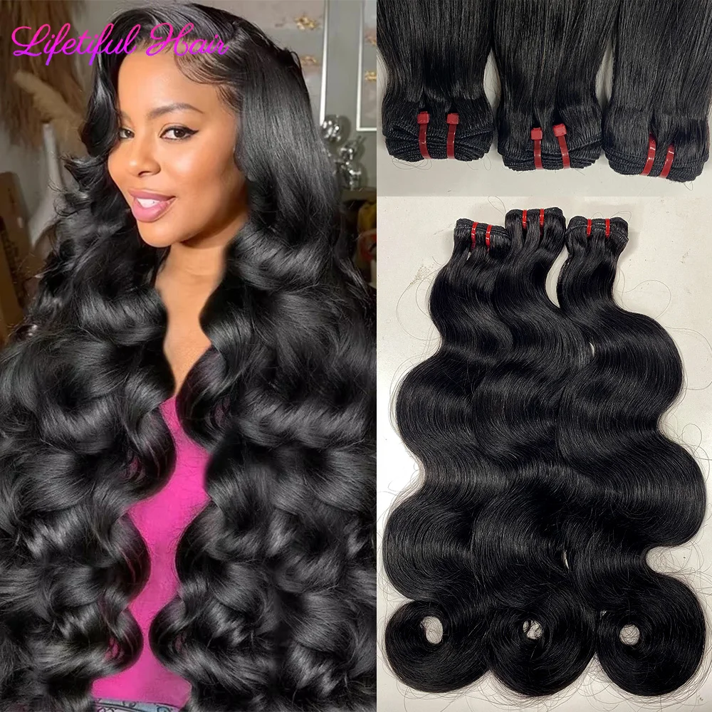 15A Double Drawn Hair Bundles Body Wave Vietnamese Raw Hair Bundles Human Hair Extensions 20 22 24 Inch Tissage Humain Hair