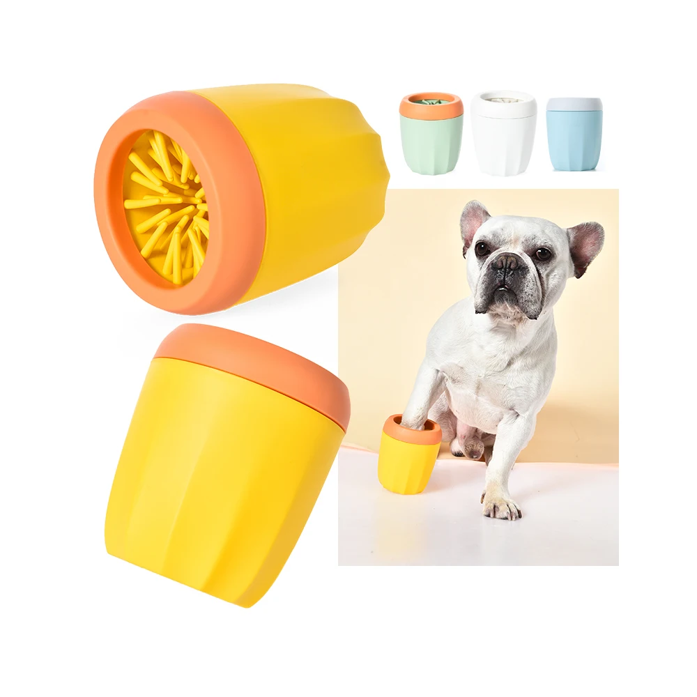 

Pet Accessories Dog Paw Cleaner Quick Wash Dirty Cat Feet Cleaning Bucket Brush Pet Star Silicone Cleaner Pet Rubber