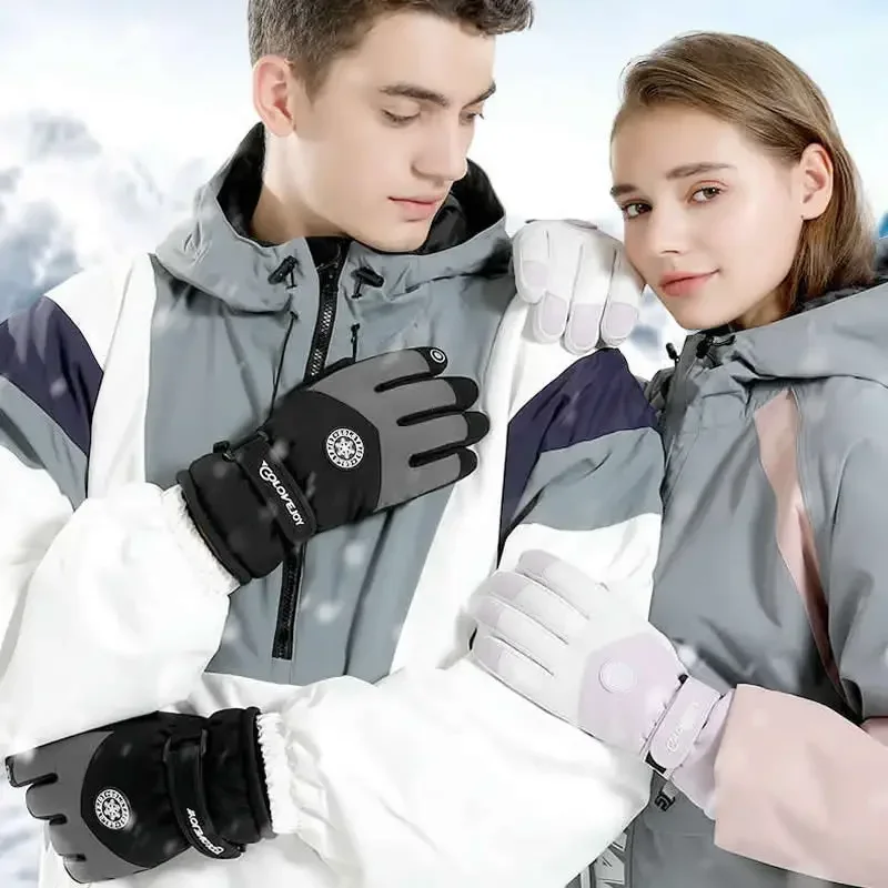 Winter Snow Ski Gloves Touchscreen Cold/Wind-Proof Fleece Lining Thermal Gloves for Men Women Outdoor Cycling Riding Snowboard