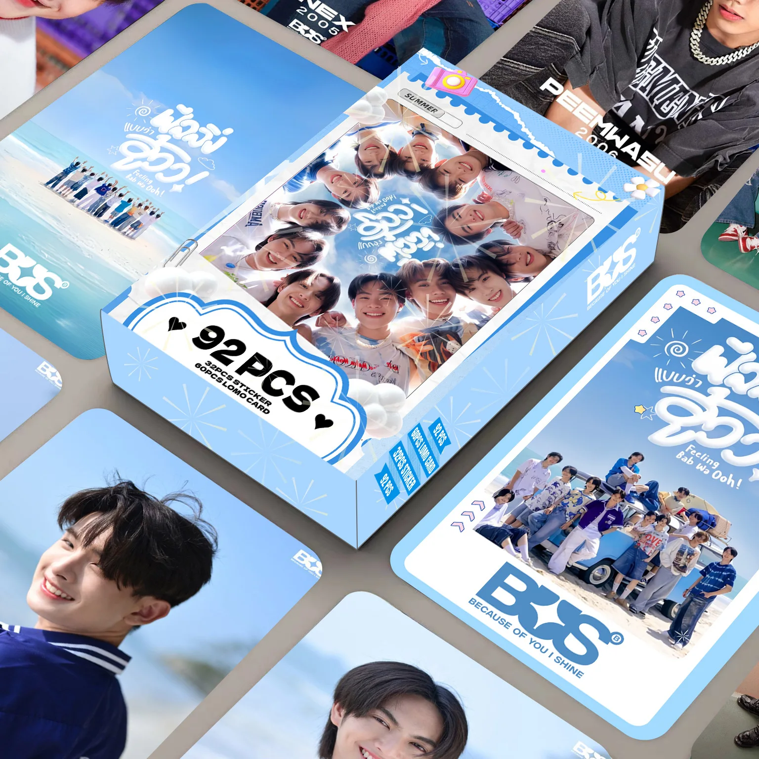 BUS 92Pcs Double Sided LOMO Cards HD Photocards Boxed Collectible Fan Support Greeting Cards T-Pop BEUS Gift New