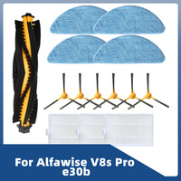 For Alfawise V8s Pro E30B Main Brush Roller Side Brush HEPA Filter Mop Cloths Vacuum Spare Parts Replacement