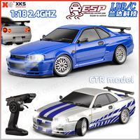 XKS LDRC LD1899 GTR  Model 1/18 RWD RC Drift Car 2.4G with ESP Gyroscope Alloy Body Shell RC Toy for Adults & Kids