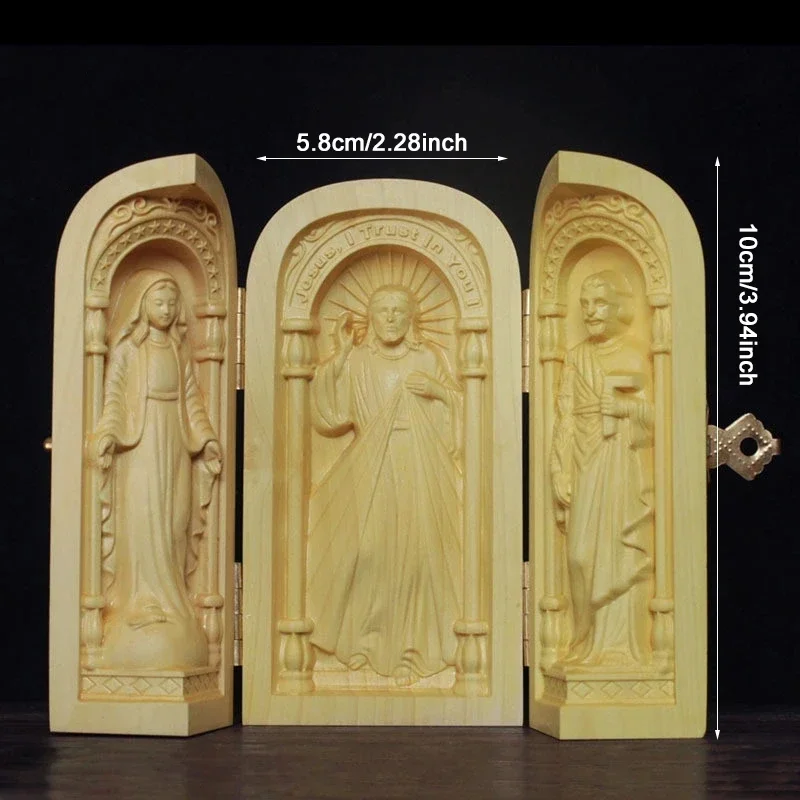 Wooden hand-carved Jesus Our Lady statues et sculptures Figurines estatuas religiosas Christian Catholic Reliquary Church Gifts