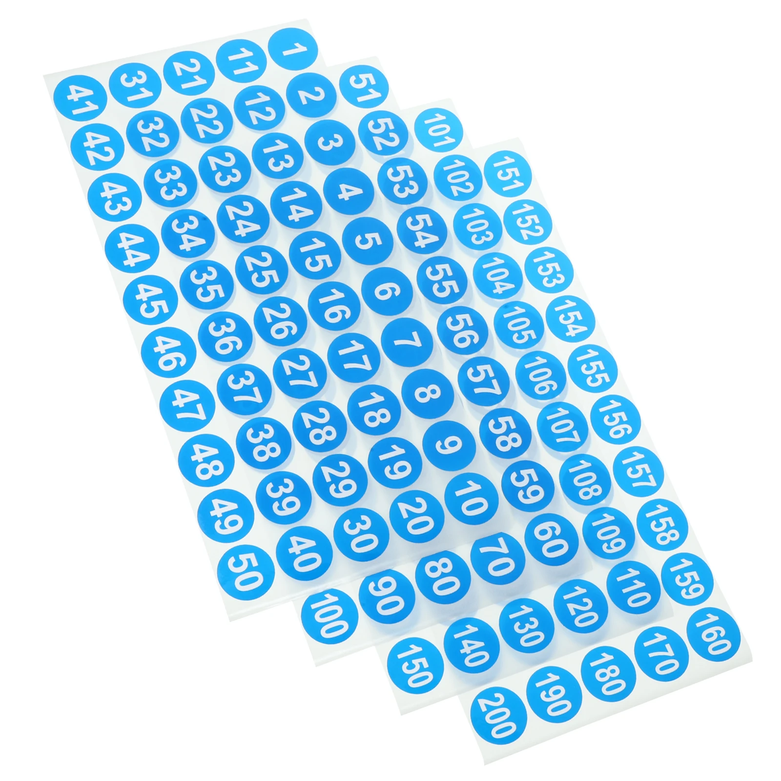 

8 Sheets Waterproof Round Number Stickers 1 200 Self Adhesive Labels for Storage Cabinet Bottle Keys Jar Classification
