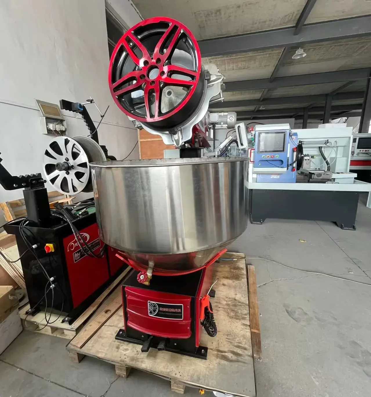 Fully automatic wheel rims polishing machine for rims refurbishment Refurbish machine Aluminium alloy rim repair machine