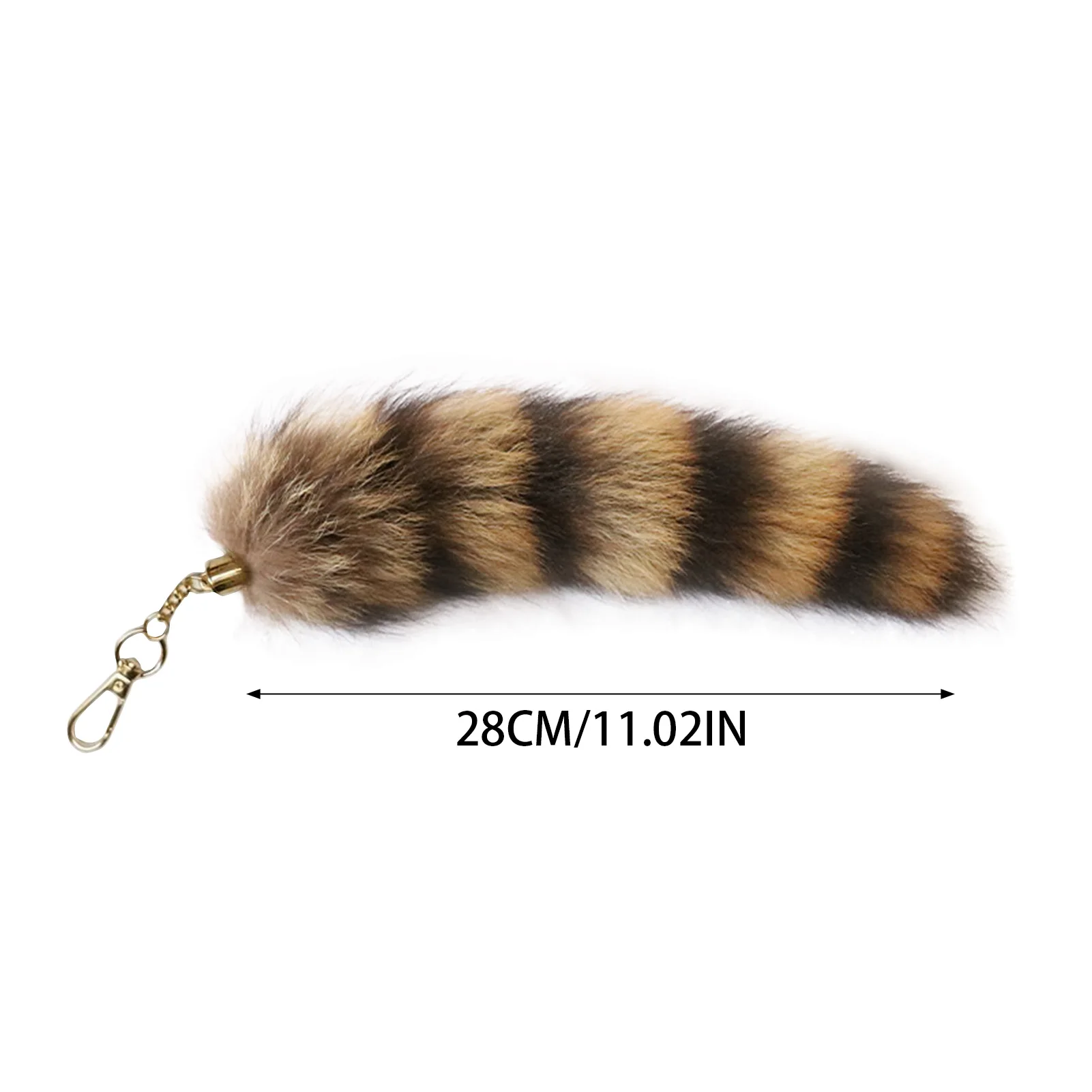Plush Fur Tail Keychain Soft Fluffy Faux Fur Pendant Cute Bag Charm Decoration For Girls Children Gift 28cm Casual Cute Key Ring image 6