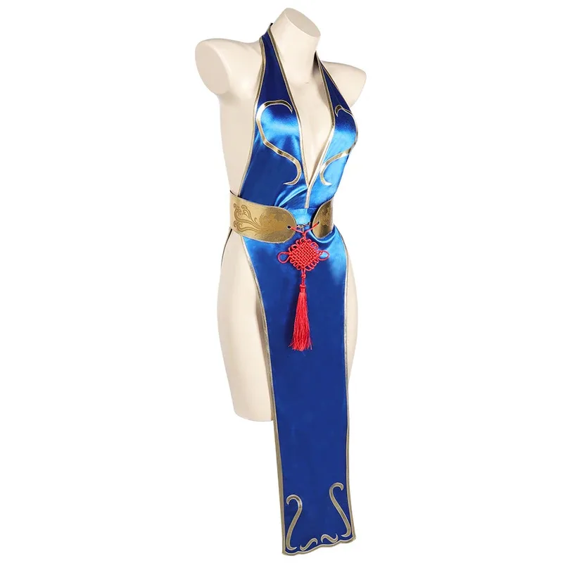 SF Chun-Li Swimsuit Cosplay Women Costume Sexy Jumpsuit Headgear Swimwear Set Bikini Outfits Halloween Carnival Suit if;3