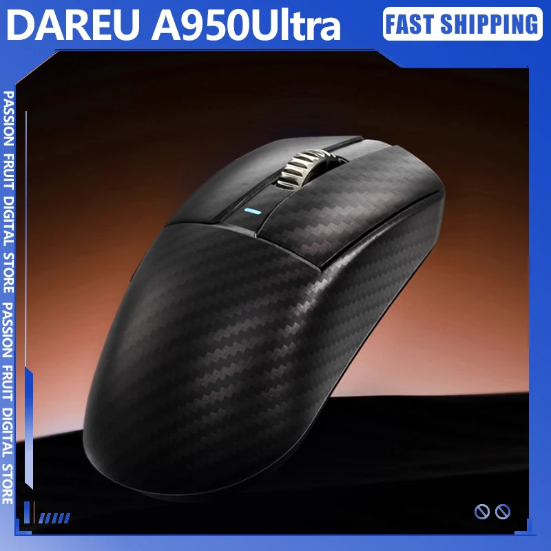 

Беспроводная мышь Dareu A950Ultra, трехрежимная эргономичная мышь из углеродного волокна, 8000 Гц, скорость запутывания, легкие аксессуары для игровых ПК