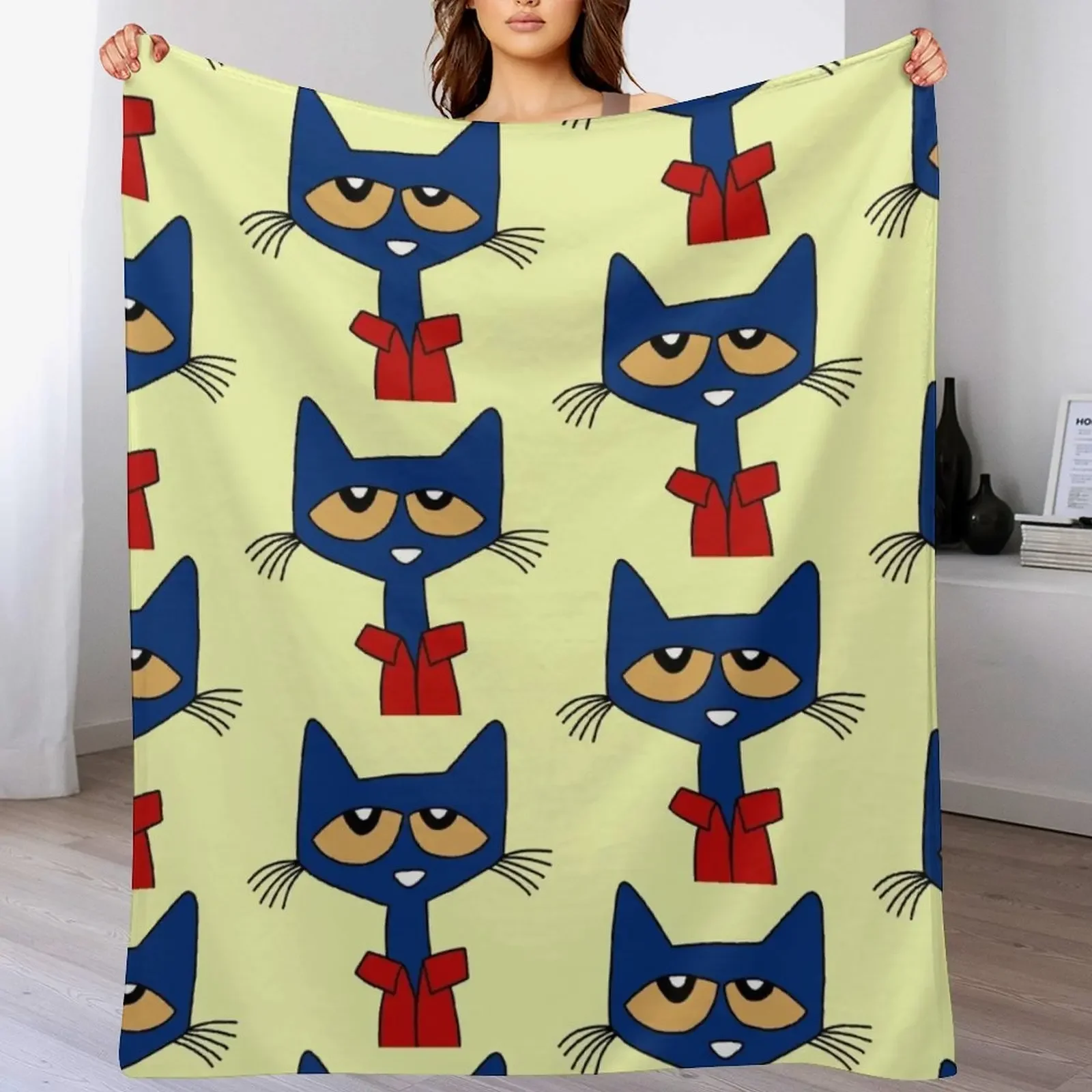 

Cat Character Fan Art Throw Blanket Luxury Brand bed plaid Plaid Blankets For Baby Blankets