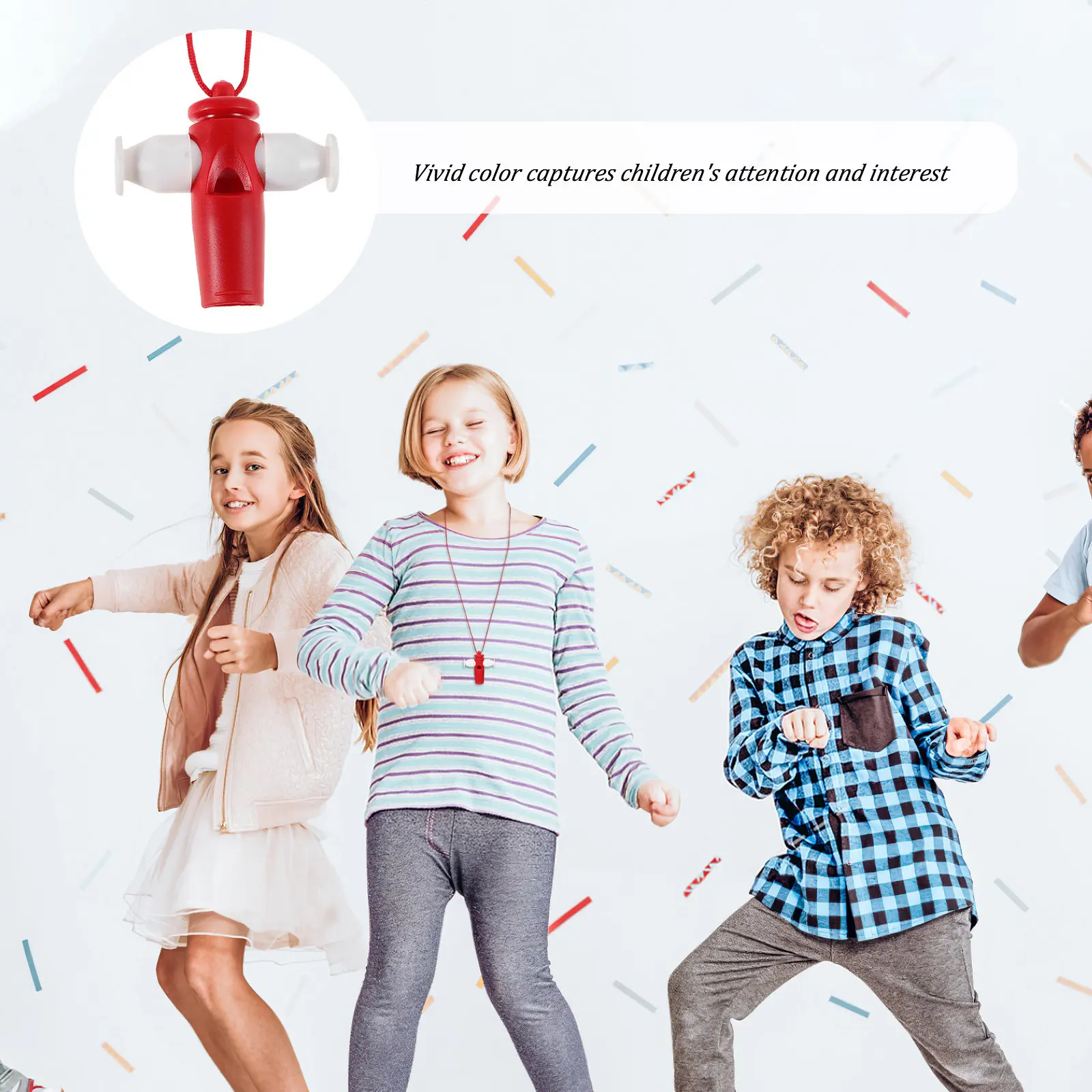 Samba Whistle Red Plastic Safety Ideal for Kindergarten Dance 's Music Instrument Whistle Portable Lightweight
