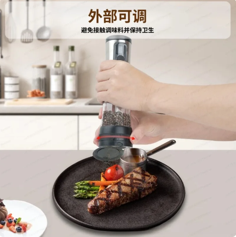 Kitchen Electric Grinder – Rechargeable Pepper Grinder for Spices & Salt, Automatic Dispensing