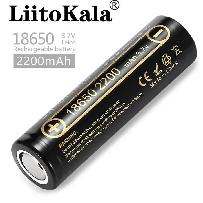 Liitokala-batería de litio recargable para linterna, pila de alta capacidad de 18650 mAh, 3500 V, con luz puntiaguda, lii-22A, 3,7