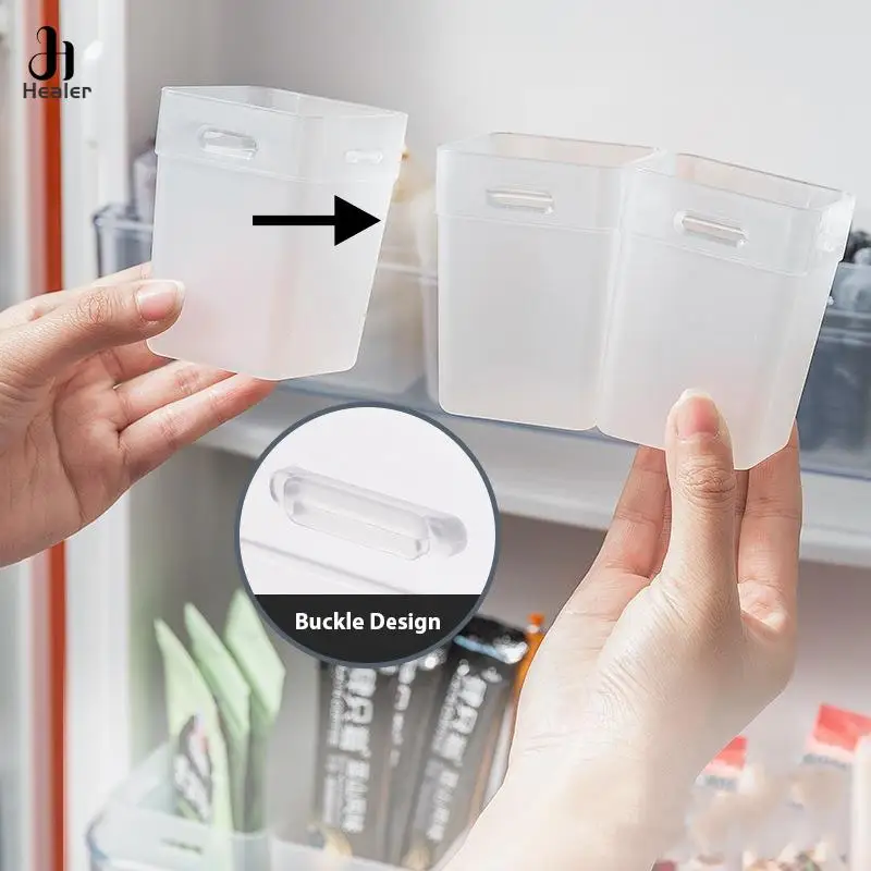 2pcs Refrigerator Storage Box Sorting Storage Box Kitchen Food Seasoning Storage Box Makeup Organizer Boxes Kitchen Accessories