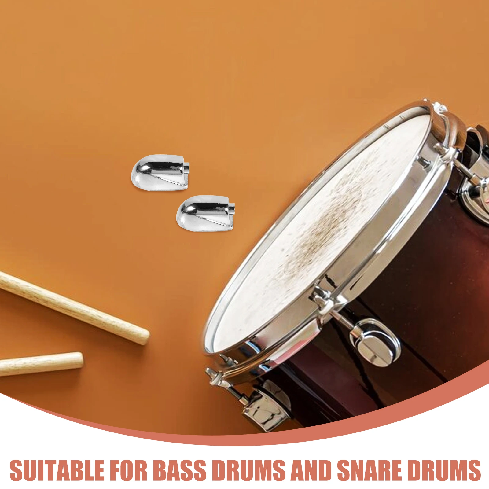 

5 pcs Single end Drum Lug Claw Hook Connector for Snare Bass Drum Silver Easy Installation Sturdy Replacement Parts Percussion