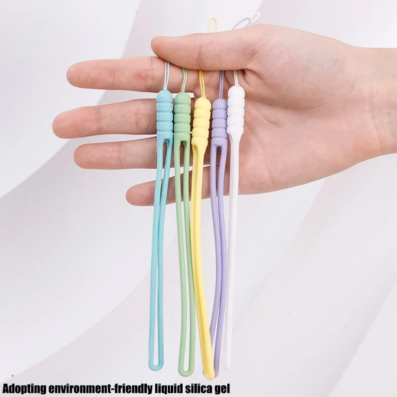 1-5PCS Silicone Phone Wrist Strap Hand Lanyard for Samsung Mi iPhone 16 15 Pro Max Phone ID Card Keys Cord Keychain Hanging Rope