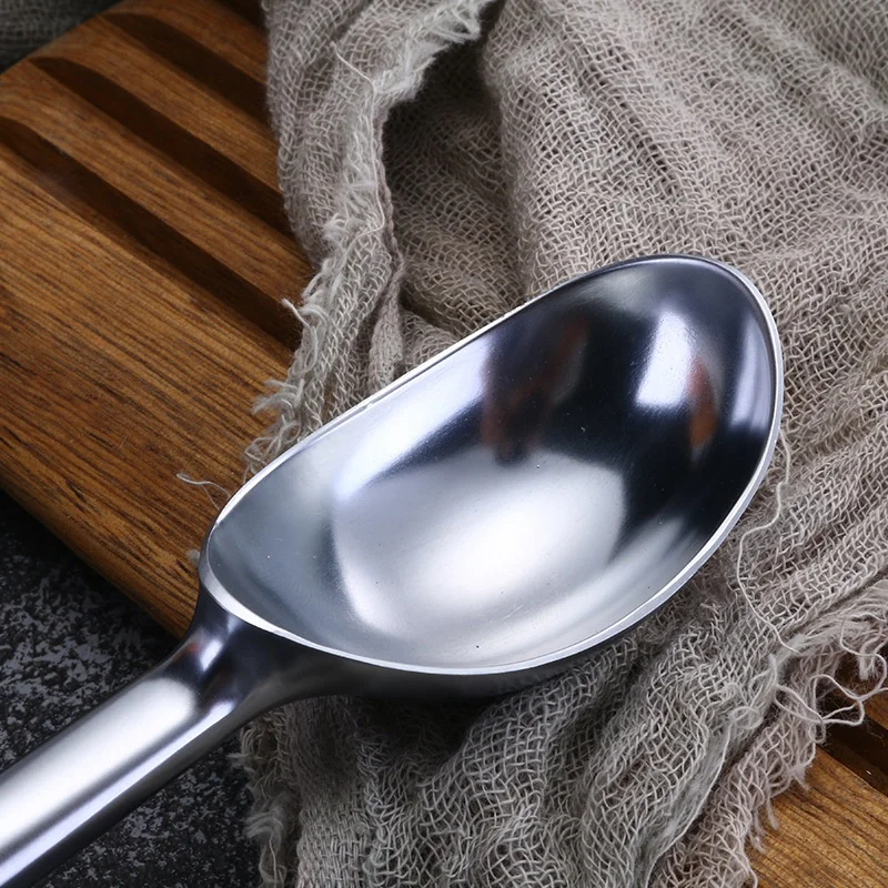 مغرفة الآيس كريم مع قبضة مطاطية غير قابلة للانزلاق ، مغرفة الصلبة لأصعب المطبخ وتناول الطعام ، مغرفة للمطبخ