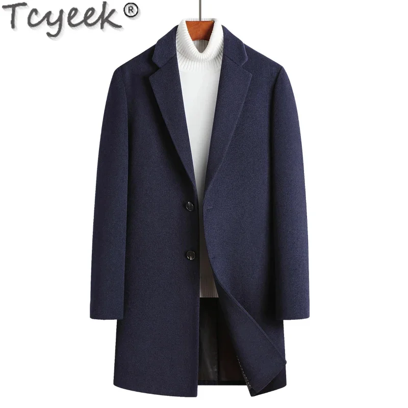 

Winter Tcyeek Fall 51% Jackets Man Clothes Fashion Casual & Blends Coat Men Streetwear Woolen Coats Abrigos Hombre