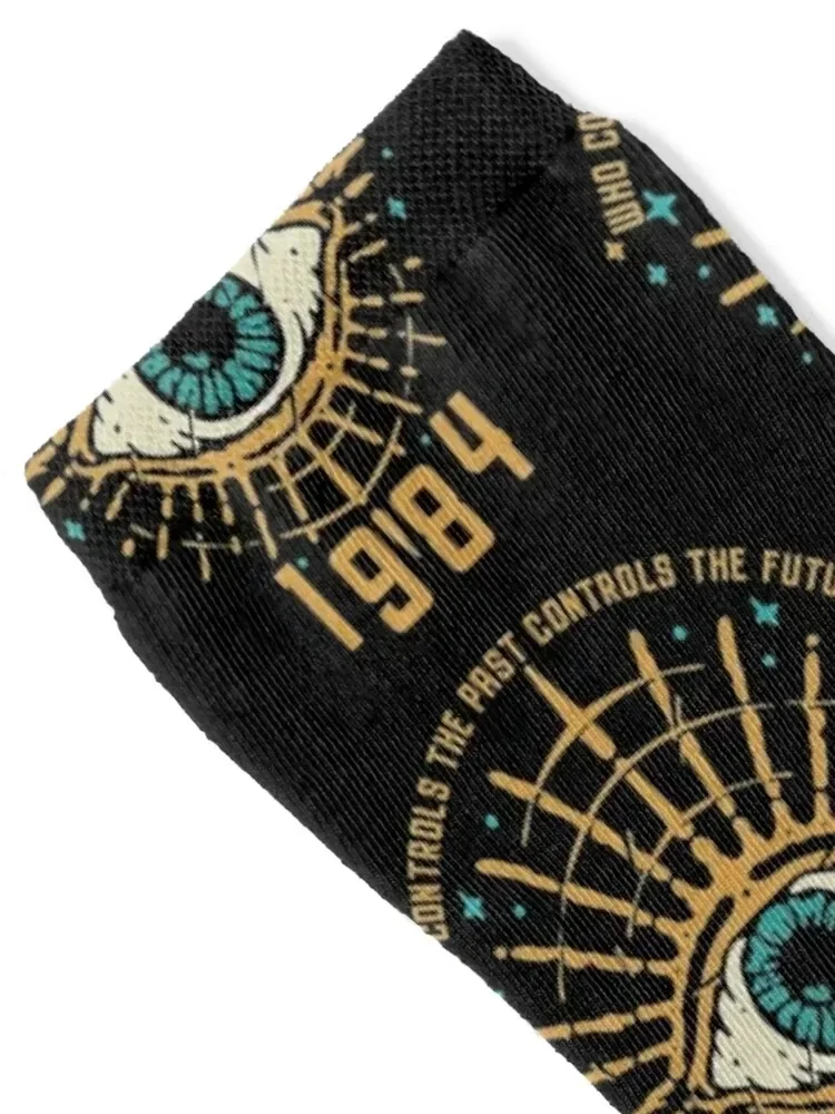 1984 T-Shirt1984 George Orwell Control The Future Socks Men's anti-slip happy Novelties Socks For Women Men's