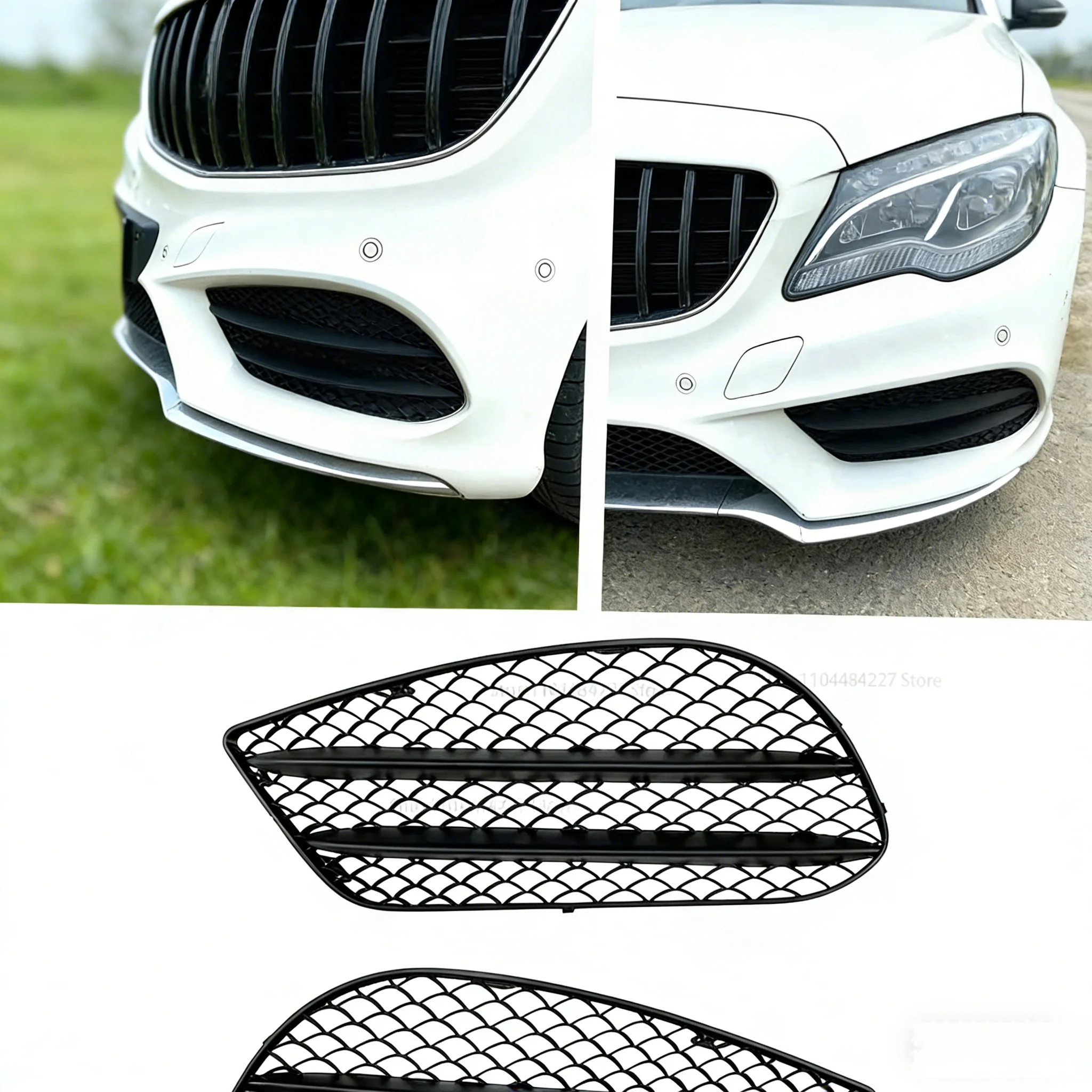 

For Mercedes-Benz E-Class Coupe W207 C207 A207 2013-2016 Sport AMG Line Front Bumper Side Air Vent Intake Fog Light Cover G